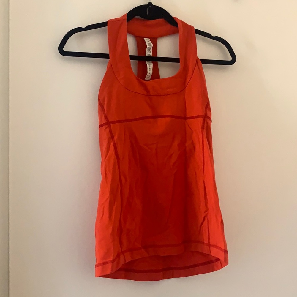 Lululemon orange tank top
